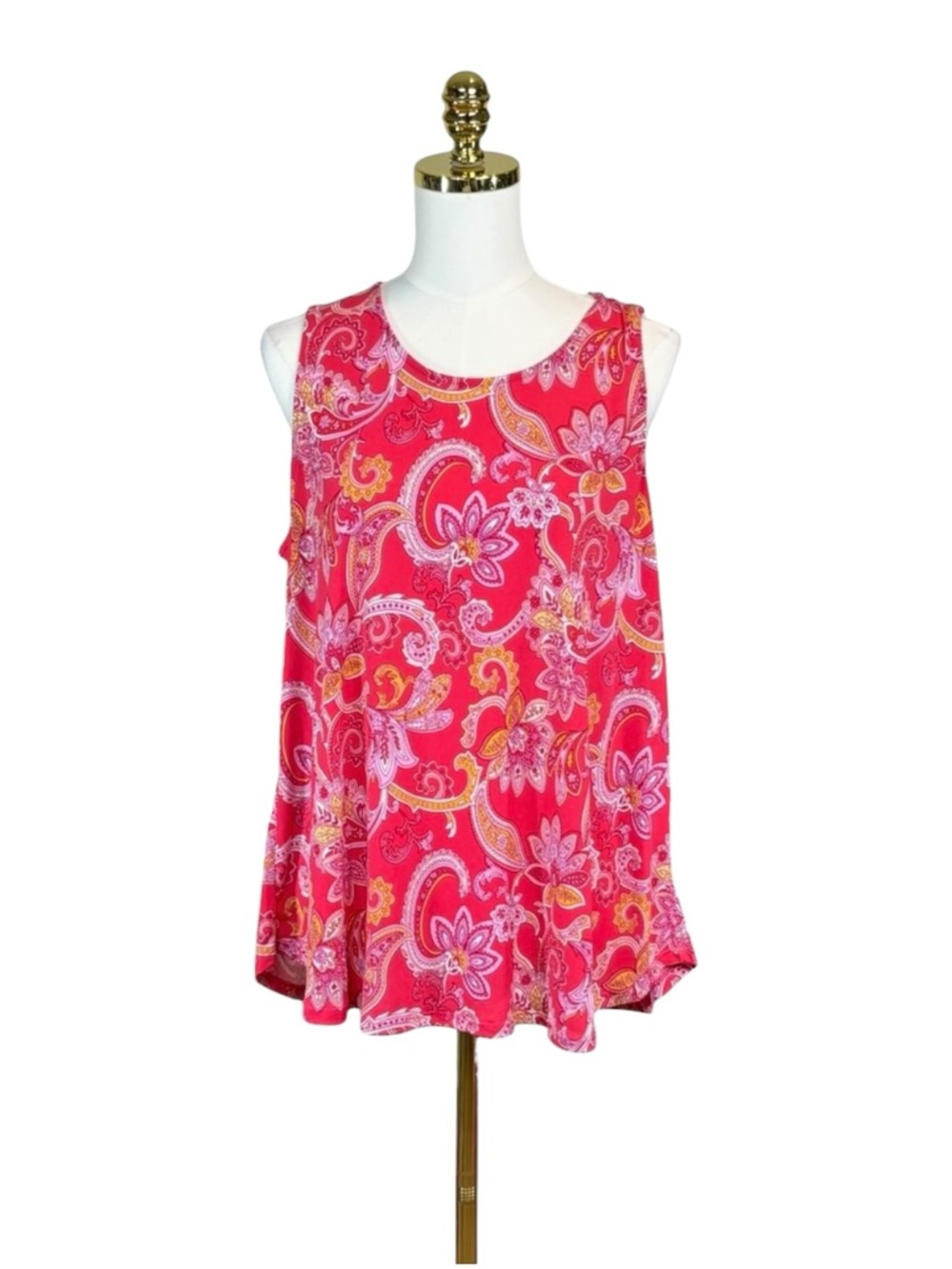 Woman’s Dear Scarlett paisley print floral flowy tank top size M